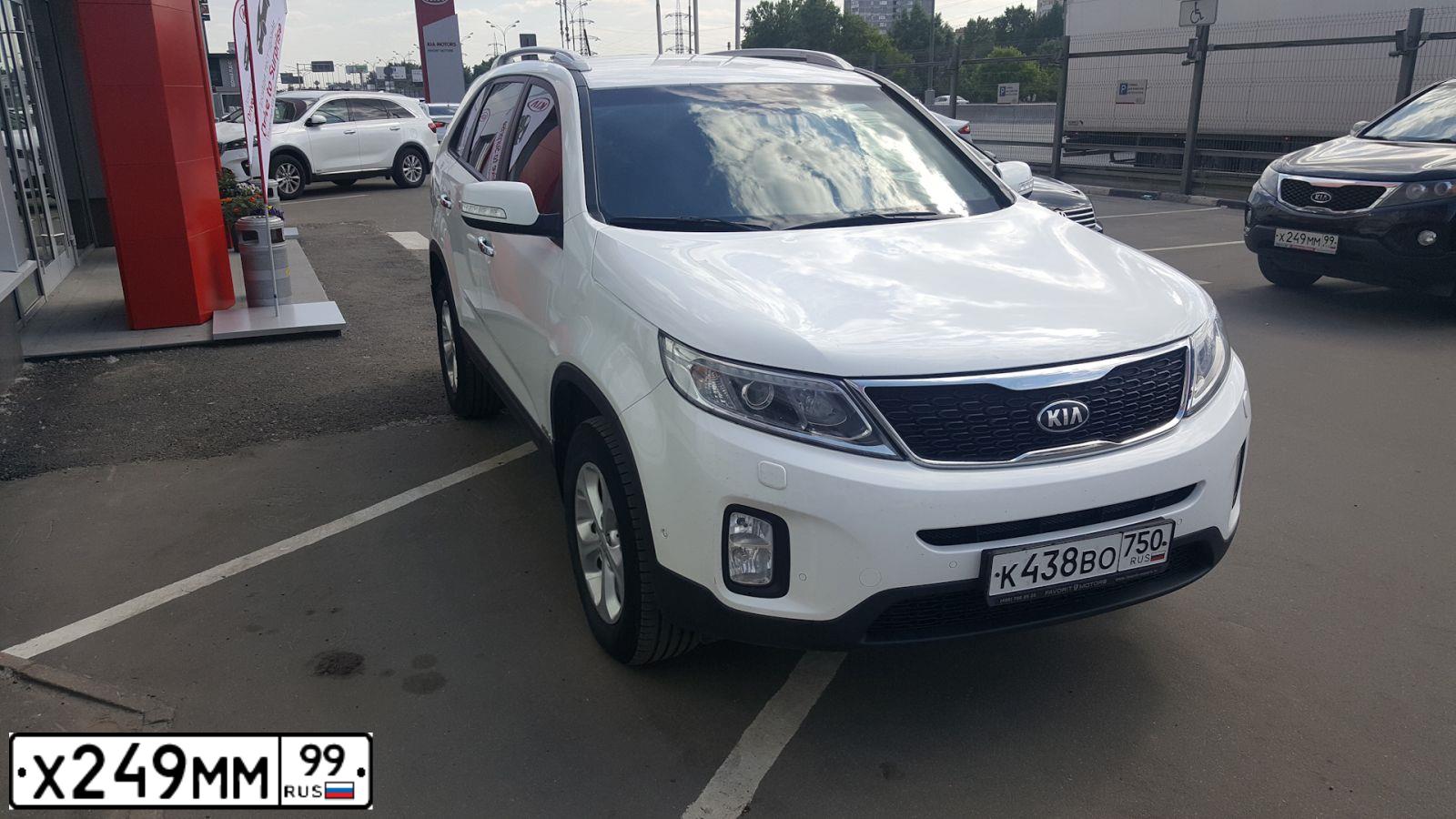 Фото автомобиля KIA SORENTO, 2012 — госномер А552АС797. Цвет: ЧЕРНЫЙ