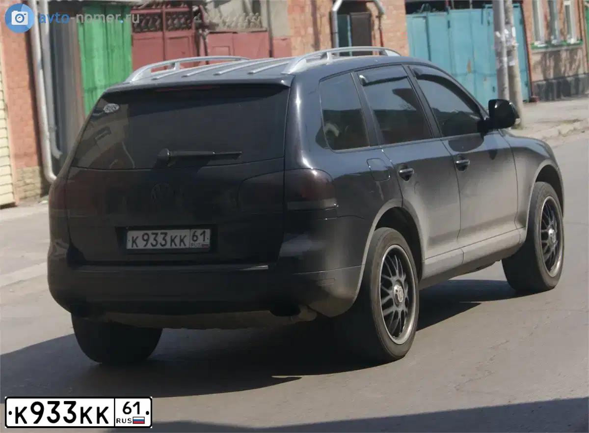 Фото автомобиля VOLKSWAGEN TOUAREG, 2007 — госномер А316АК761. Цвет: ЧЕРНЫЙ