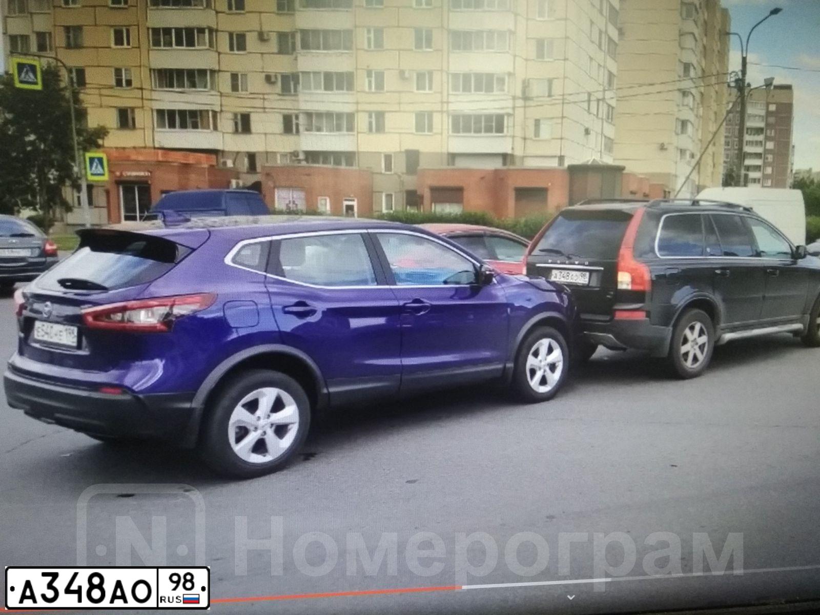 Фото автомобиля VOLVO XC90, 2008 — госномер А348АО98. Цвет: ЧЕРНЫЙ