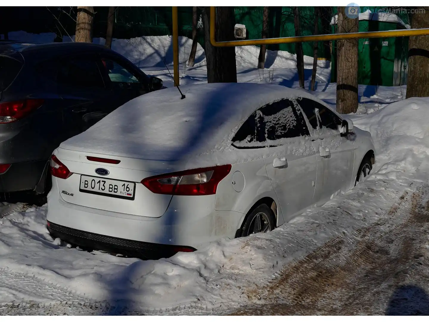 Фото автомобиля FORD FOCUS, 2012 — госномер В013ВВ16. Цвет: БЕЛЫЙ