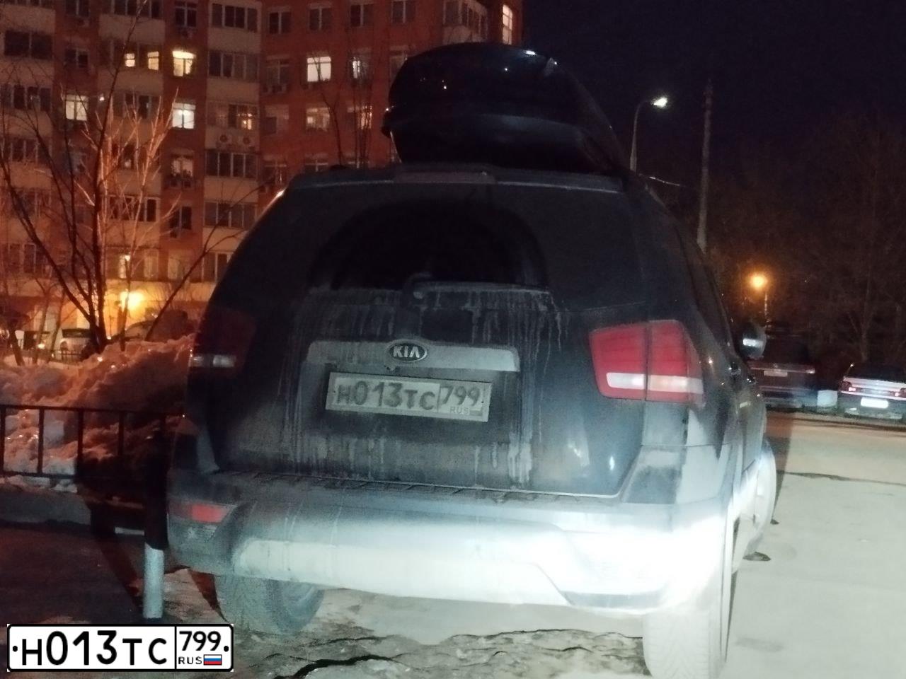 Фото автомобиля KIA MOHAVE / BORREGO, 2017 — госномер Н013ТС799. Цвет: ЧЕРНЫЙ