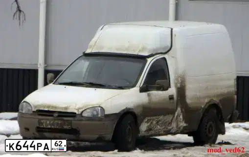 Фото автомобиля OPEL COMBO, 1994 — госномер К644РА62. Цвет: БЕЛЫЙ