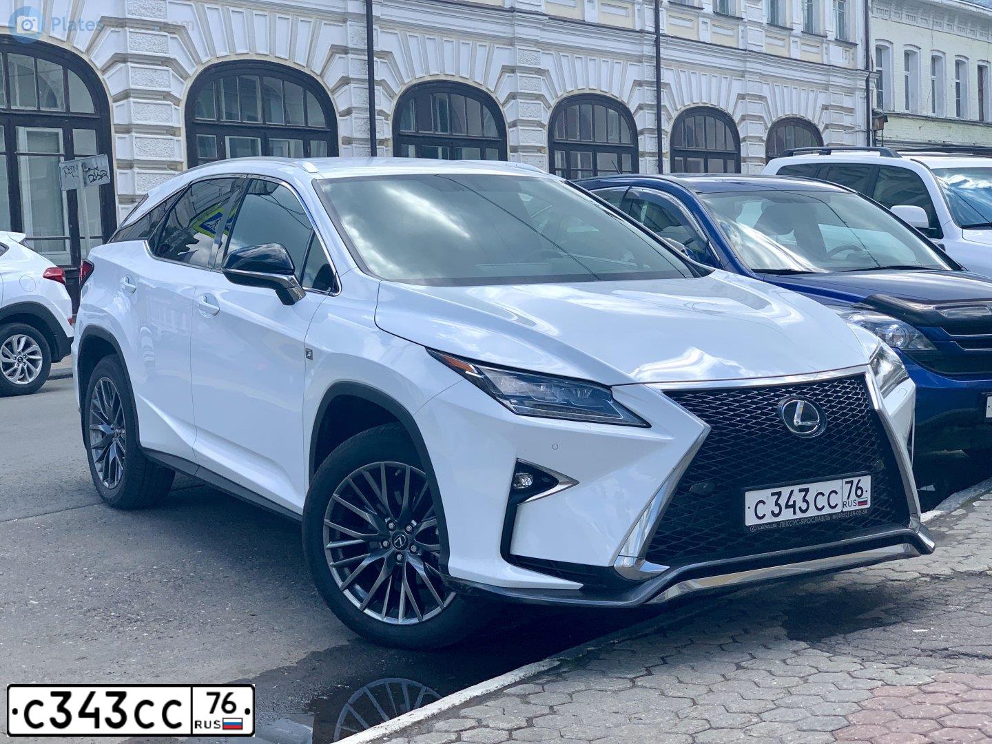 Фото автомобиля LEXUS RX, 2019 — госномер С343СС76. Цвет: БЕЛЫЙ