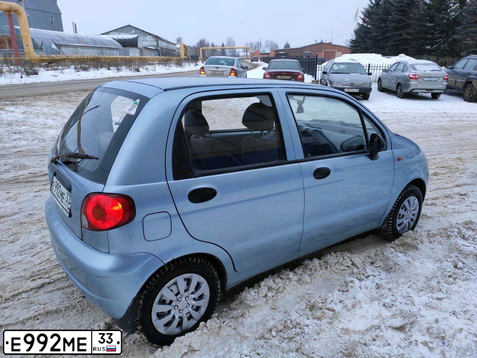 Фото автомобиля DAEWOO MATIZ, 2010 — госномер В292ТН33. Цвет: СЕРО-ГОЛУБОЙ