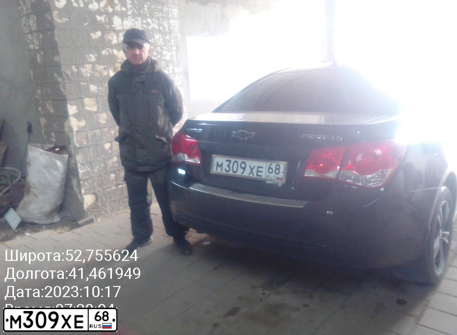 Фото автомобиля CHEVROLET CRUZE, 2011 — госномер М309ХЕ68. Цвет: ЧЕРНЫЙ