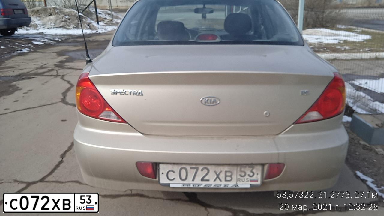 Фото автомобиля KIA SPECTRA, 2007 — госномер К077КЕ53