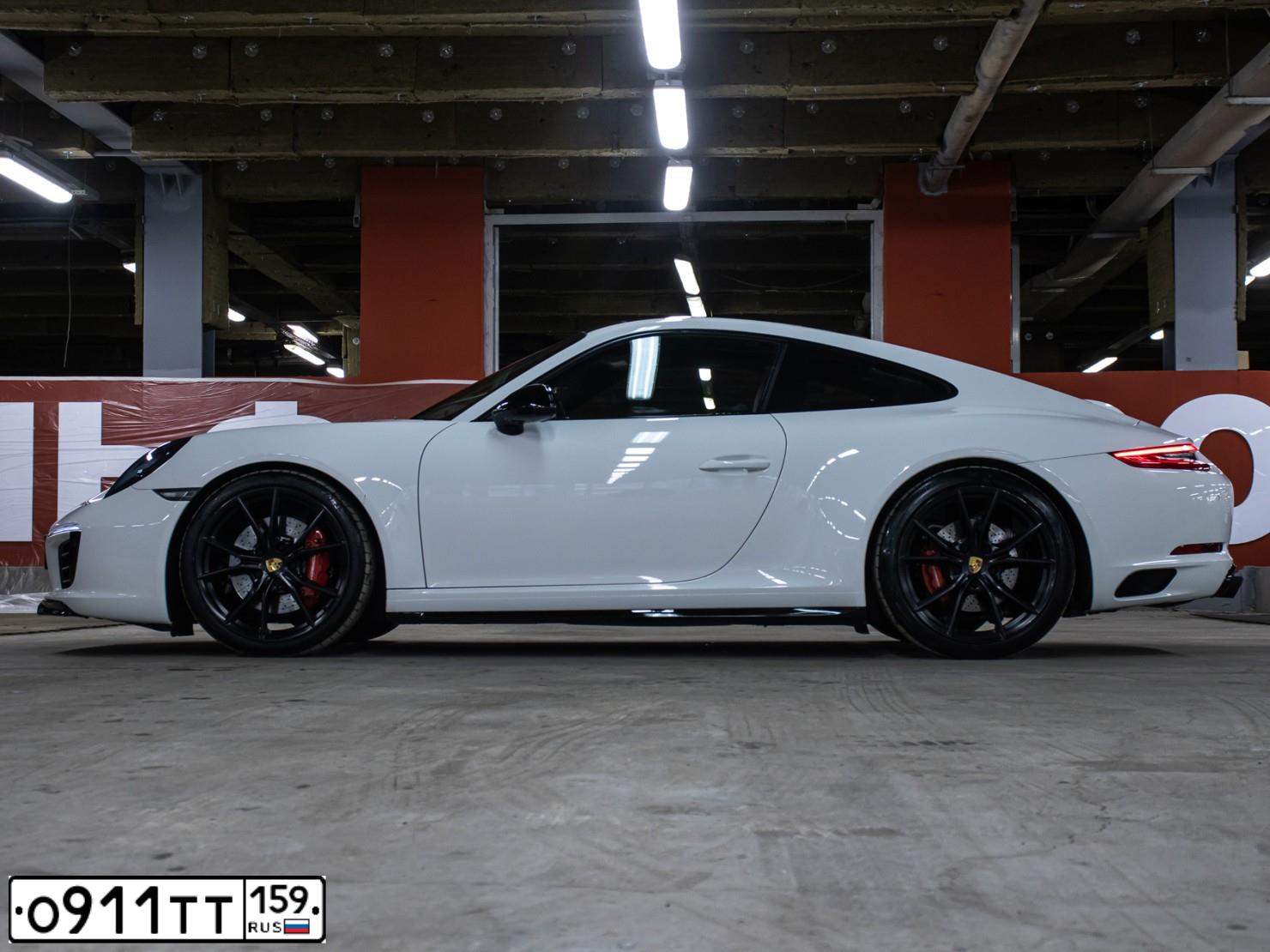 Фото автомобиля PORSCHE 911 CARRERA, 2016 — госномер О911ТТ159. Цвет: Белый