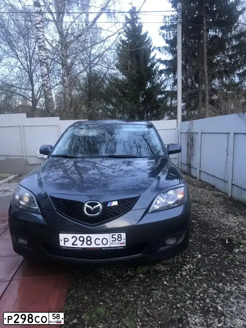 Фото автомобиля MAZDA 3, 2008 — госномер Т217АС58. Цвет: СЕРЫЙ