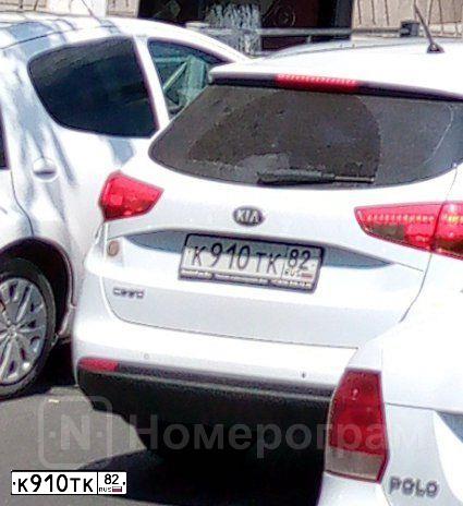 Фото автомобиля KIA CEE'D, 2014 — госномер К910ТК82. Цвет: БЕЛЫЙ