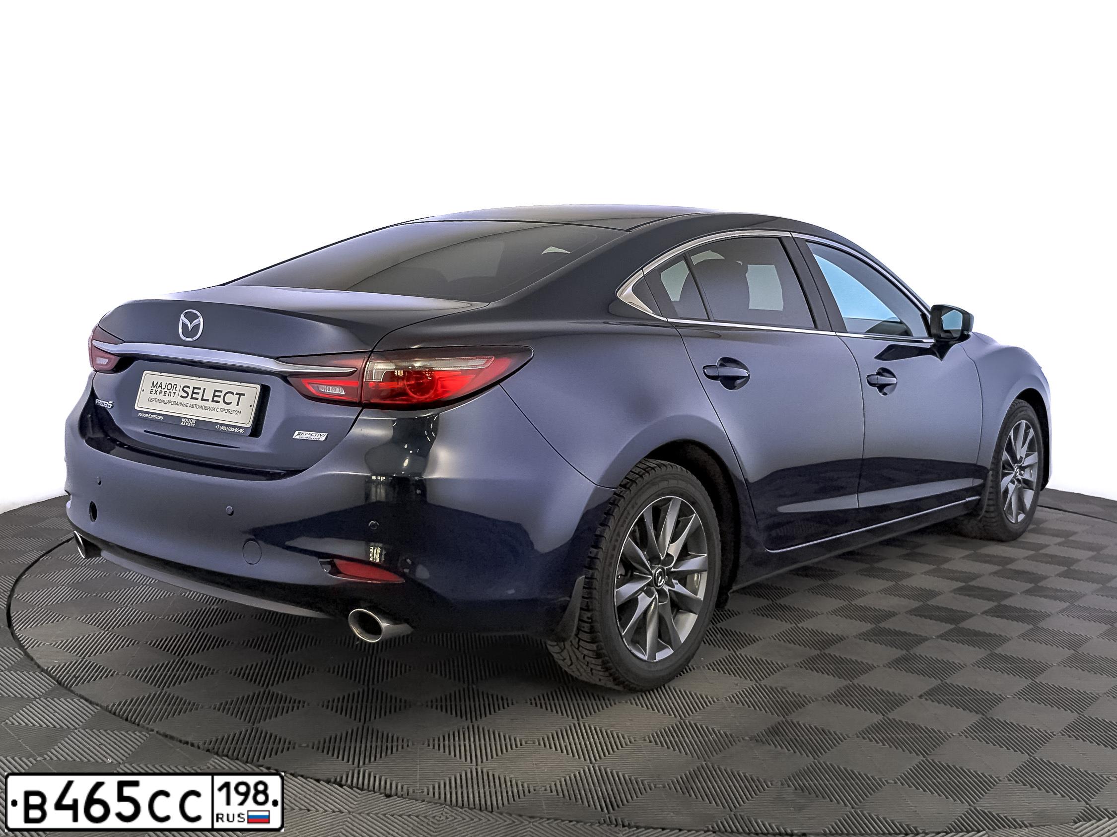 Фото автомобиля MAZDA 6, 2019 — госномер В465СС198. Цвет: СИНИЙ