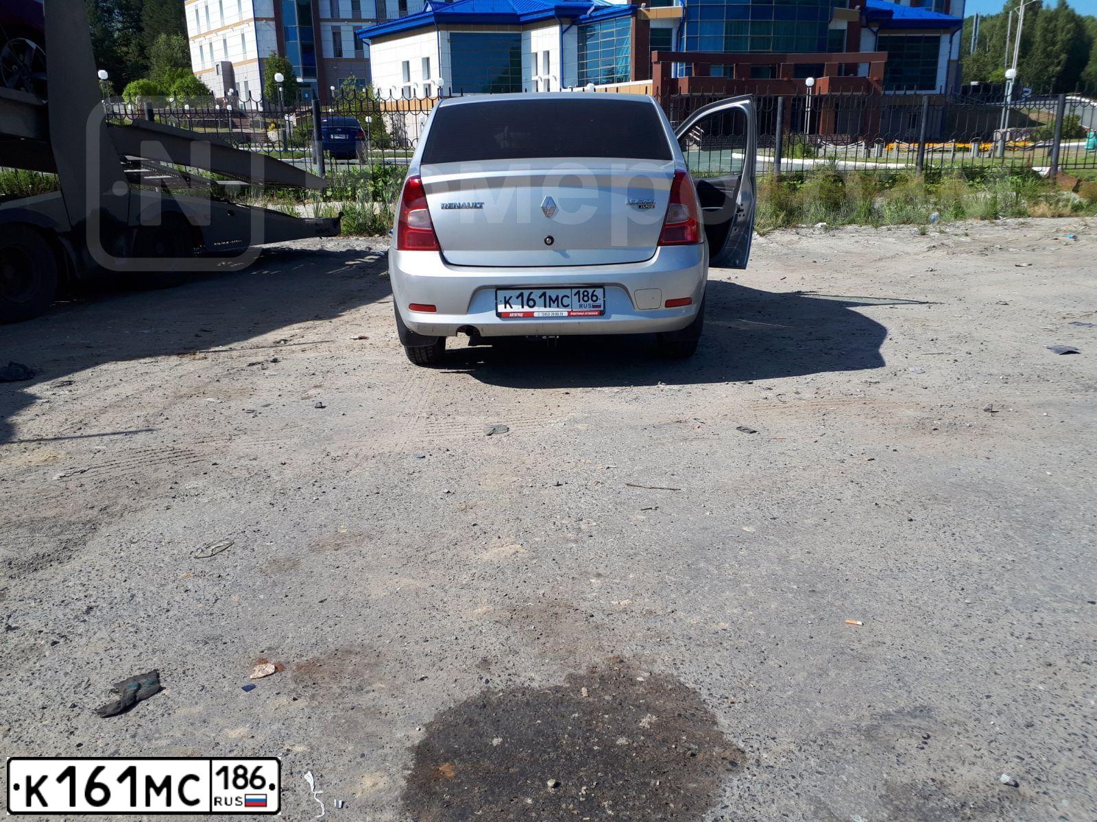 Фото автомобиля RENAULT LOGAN, 2013 — госномер Р079КА72. Цвет: СВЕТЛО-СЕРЫЙ