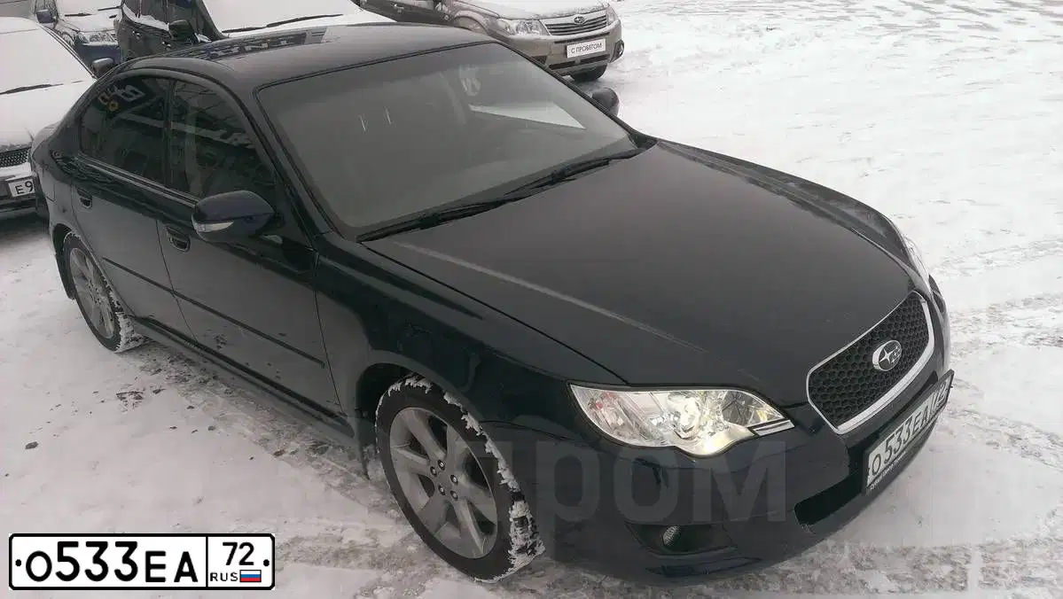 Фото автомобиля SUBARU LEGACY, 2008 — госномер К200КС154. Цвет: ТЕМНО СИНИЙ