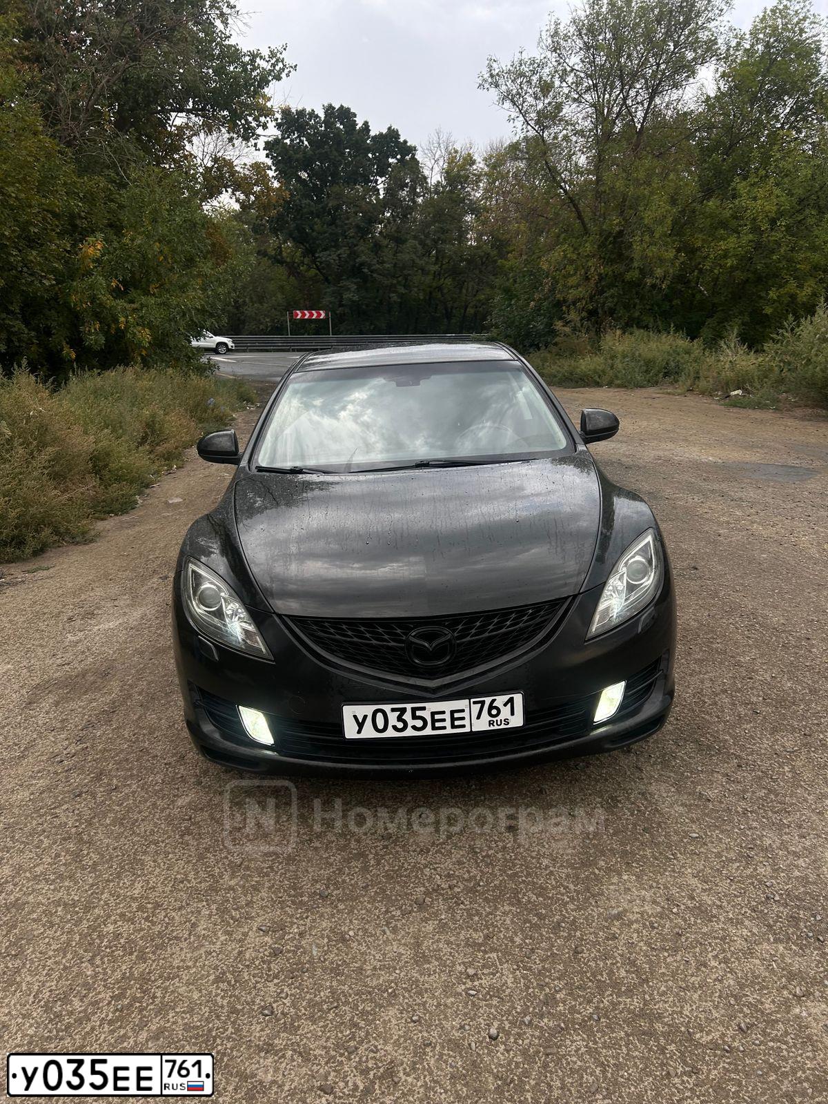 Фото автомобиля MAZDA 6, 2008 — госномер У035ЕЕ761. Цвет: ЧЕРНЫЙ