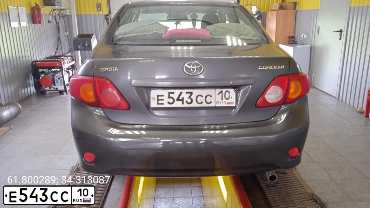 Фото автомобиля TOYOTA COROLLA, 2008 — госномер Е543СС10