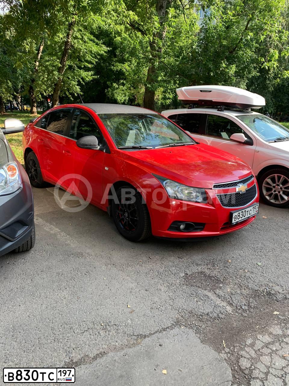 Фото автомобиля CHEVROLET CRUZE, 2012 — госномер В830ТС197. Цвет: КРАСНЫЙ