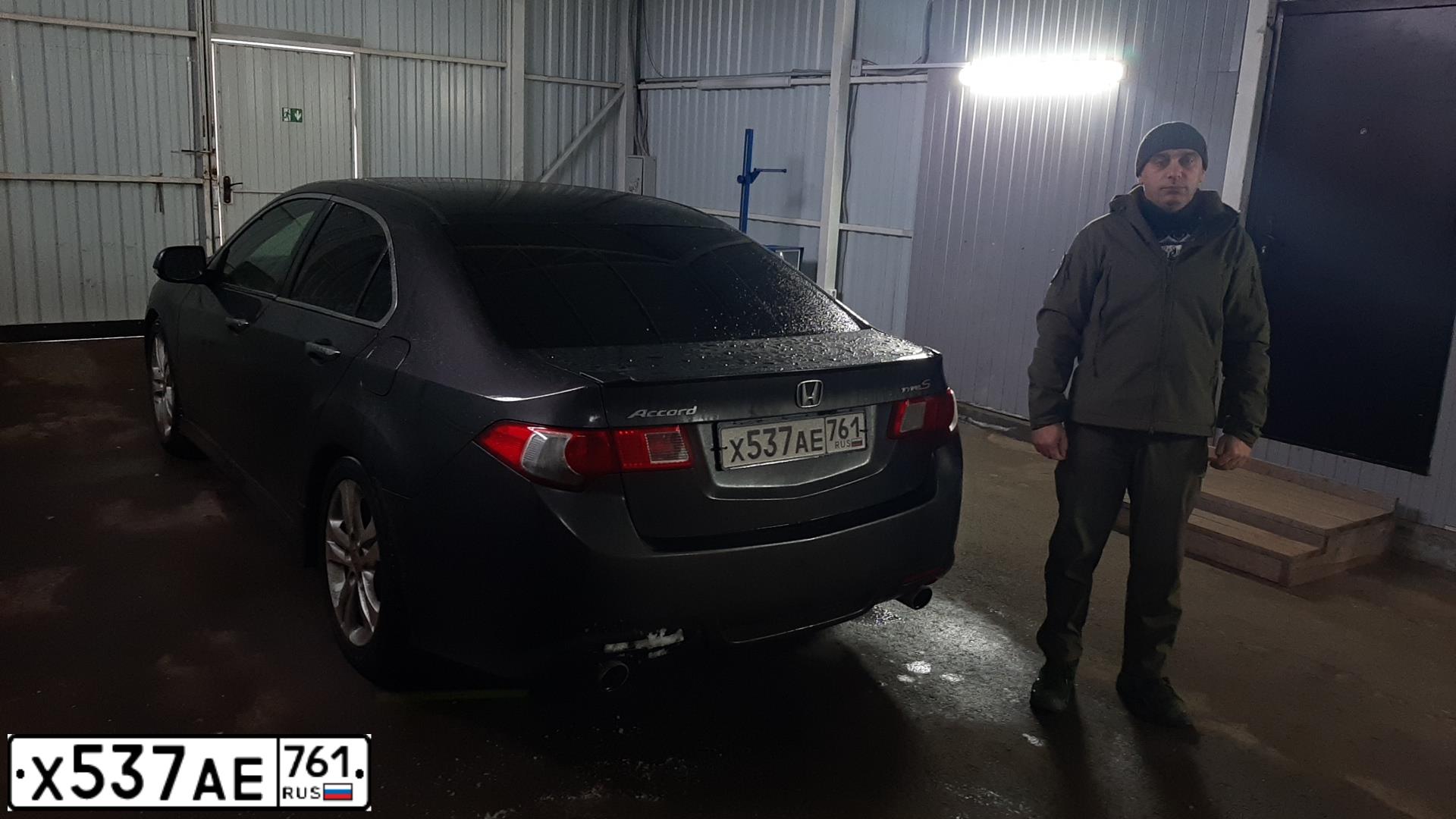 Фото автомобиля HONDA ACCORD, 2010 — госномер К494УМ93. Цвет: ТЕМНО-СЕРЫЙ