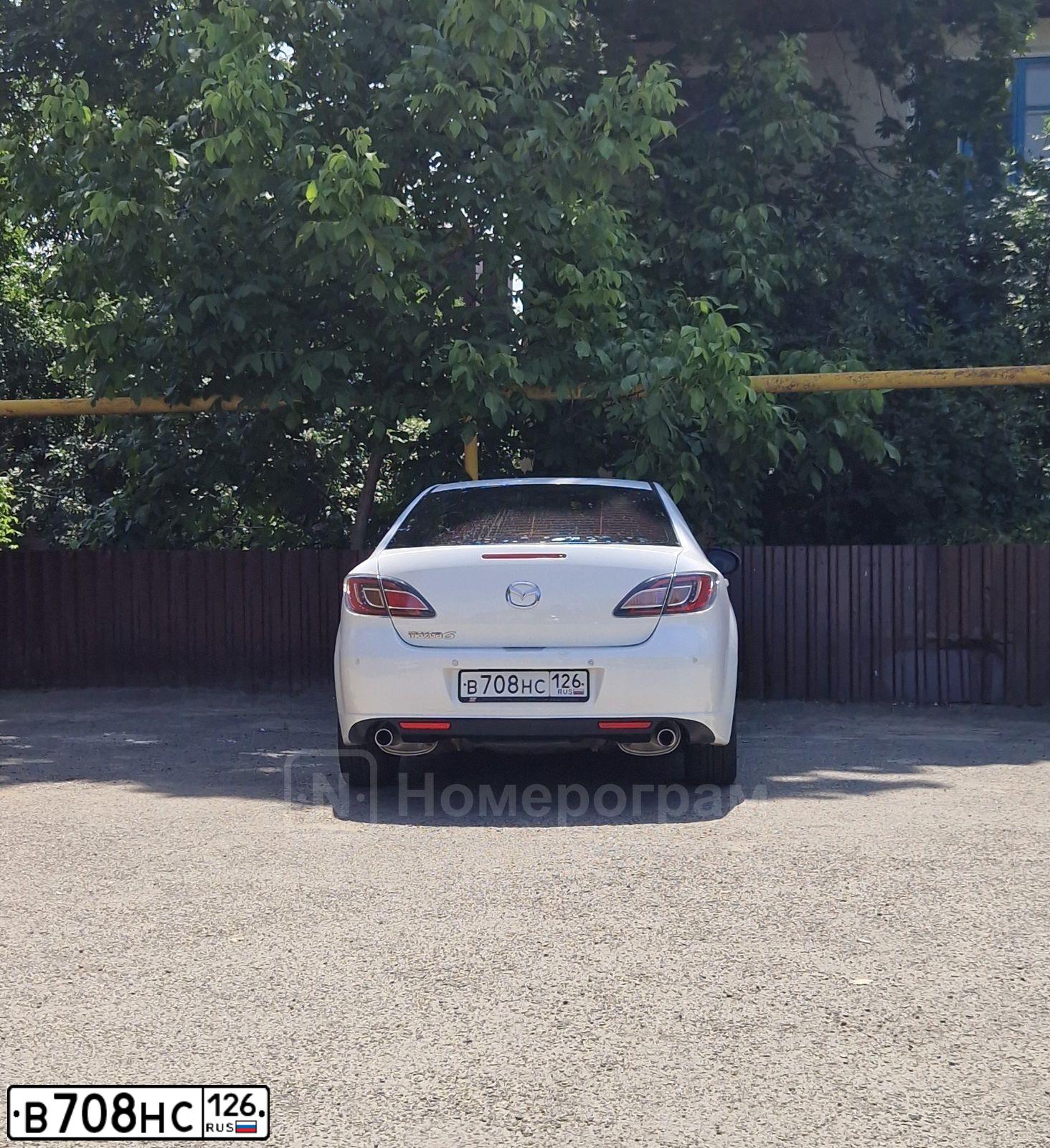 Фото автомобиля MAZDA 6, 2007 — госномер А007ОС09. Цвет: Белый
