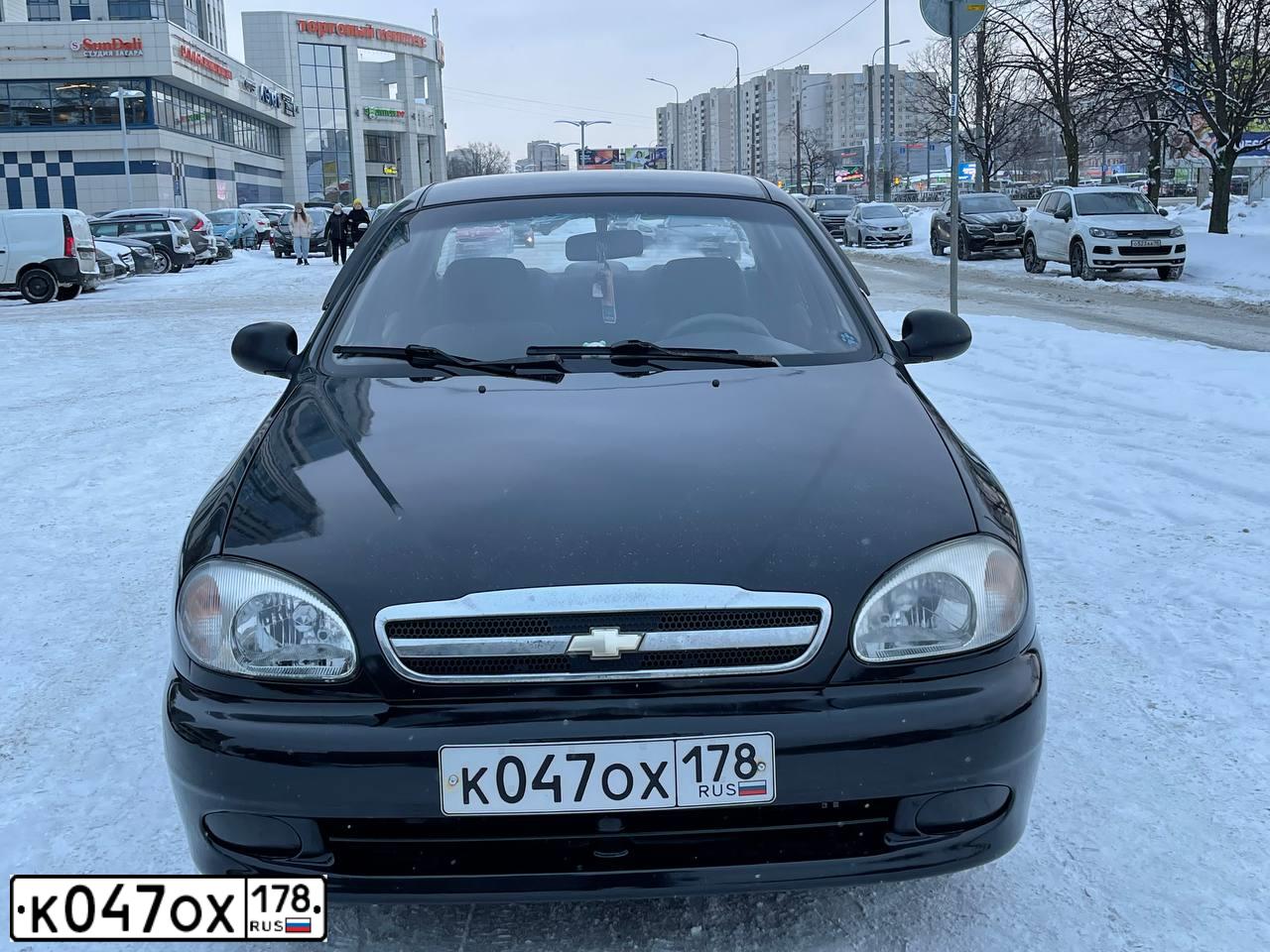 Фото автомобиля CHEVROLET LANOS, 2006 — госномер Е344ЕА147. Цвет: ЧЕРНЫЙ