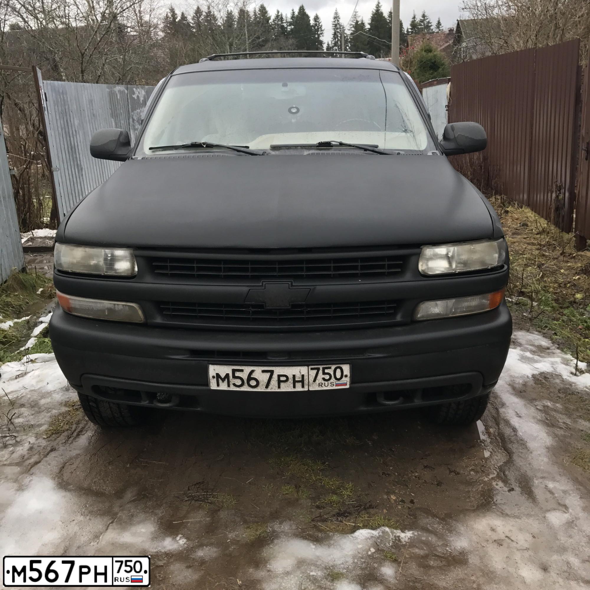 Фото автомобиля CHEVROLET TAHOE, 2002 — госномер М567РН750. Цвет: ЧЕРНЫЙ