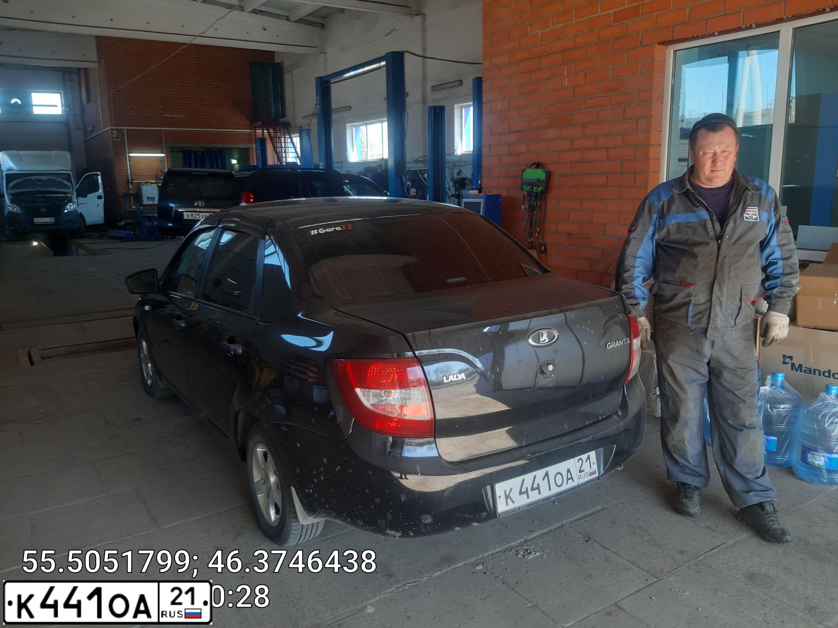 Фото автомобиля LADA 2190 GRANTA, 2017 — госномер С317КЕ716. Цвет: ЧЕРНЫЙ