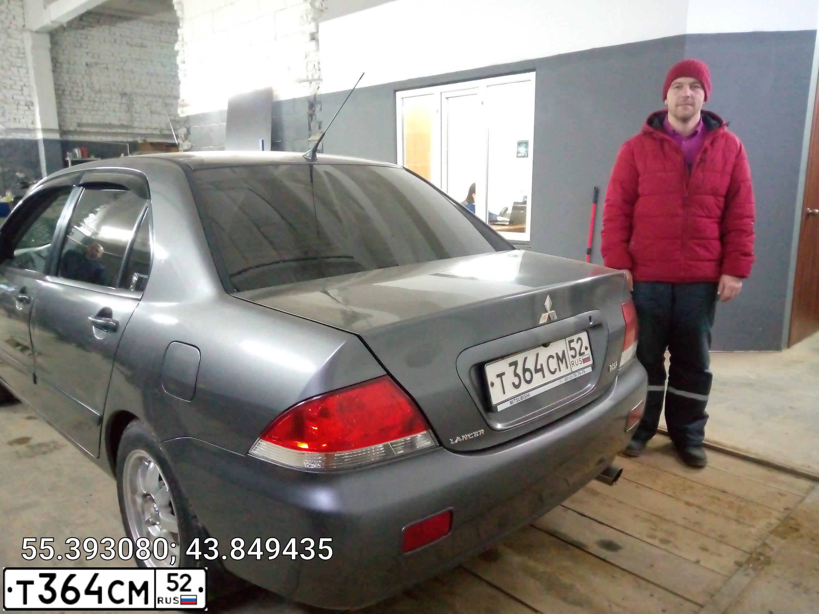Фото автомобиля MITSUBISHI LANCER, 2006 — госномер Н323УМ93. Цвет: СЕРЫЙ