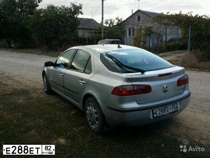Фото автомобиля RENAULT LAGUNA, 2002 — госномер Е288ЕТ82. Цвет: Серо-голубой