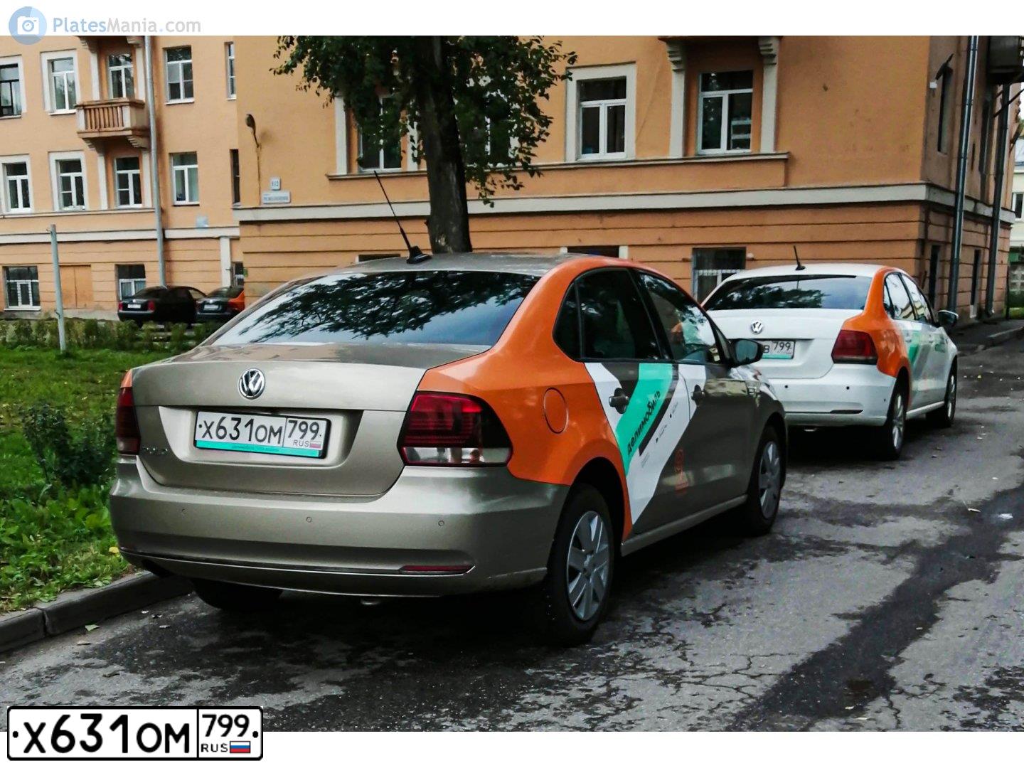 Фото автомобиля VOLKSWAGEN POLO, 2019 — госномер Х631ОМ799. Цвет: БЕЖЕВЫЙ