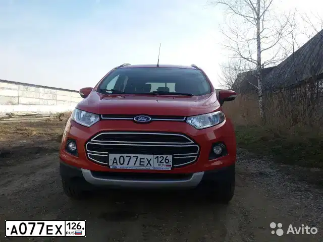 Фото автомобиля FORD ECOSPORT, 2014 — госномер Н683РР126. Цвет: ОРАНЖЕВО-КРАСНЫЙ