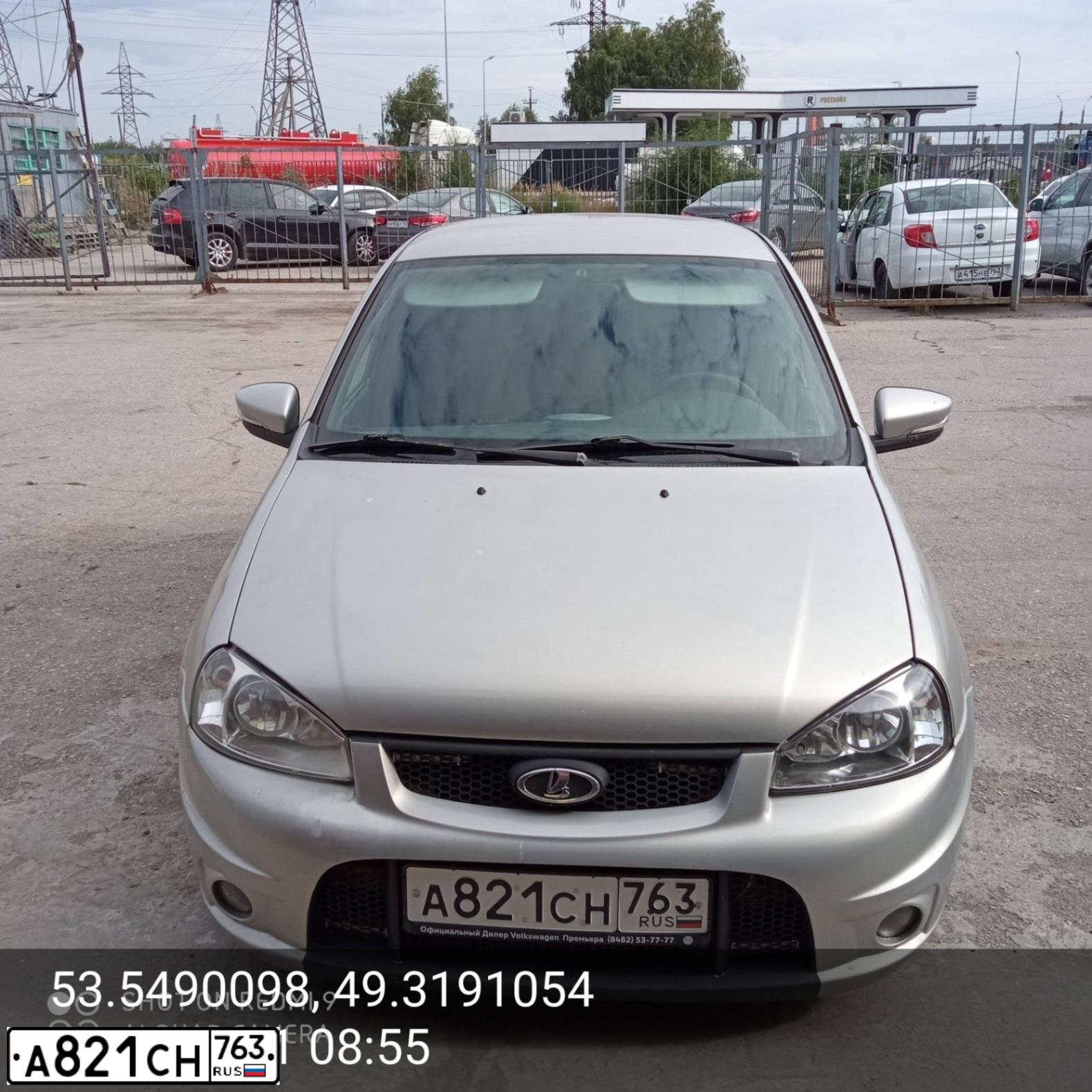 Фото автомобиля LADA 1119 KALINA, 2010 — госномер О278ЕЕ774. Цвет: Серебристый