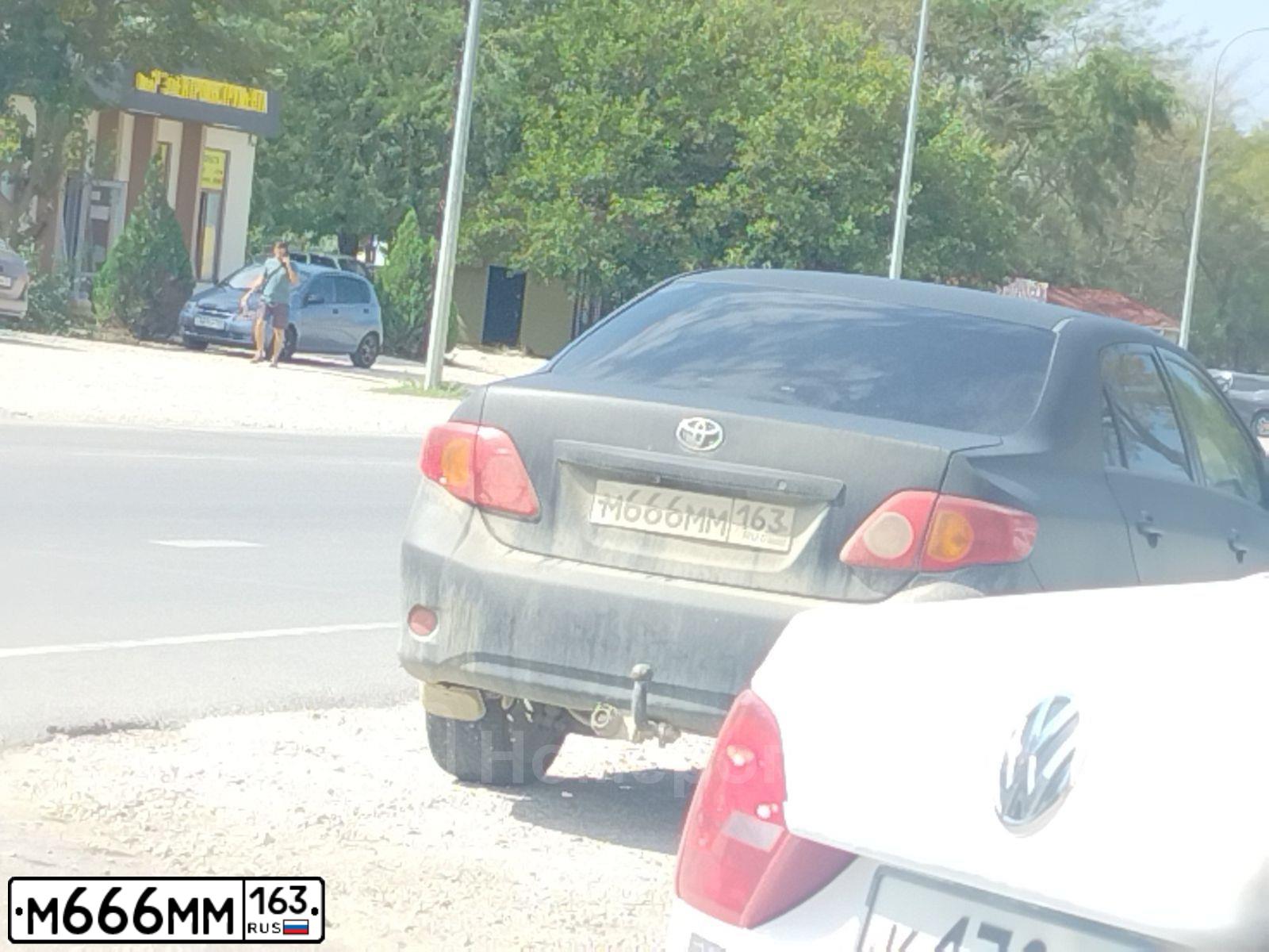 Фото автомобиля TOYOTA COROLLA, 2008 — госномер М666ММ163. Цвет: ЧЕРНЫЙ