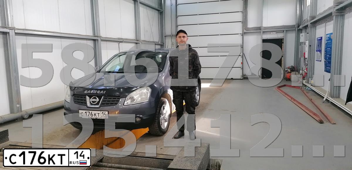 Фото автомобиля NISSAN QASHQAI, 2007 — госномер Н208МС142. Цвет: СЕРЫЙ