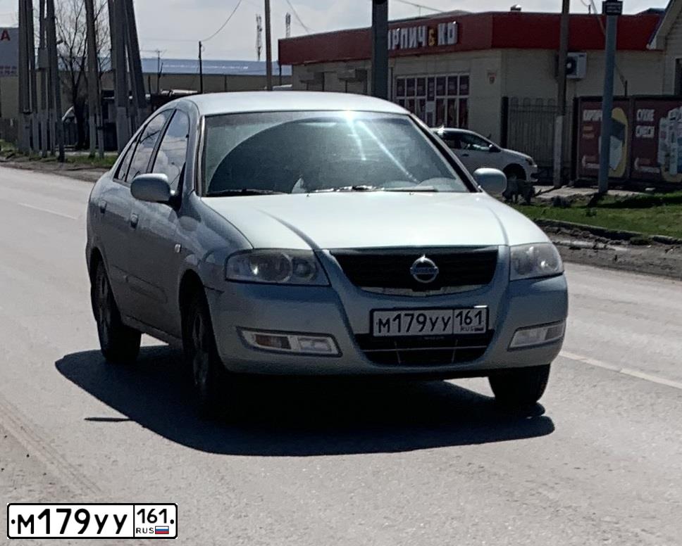 Фото автомобиля NISSAN ALMERA, 2006 — госномер М179УУ161. Цвет: СВЕТЛО-СЕРЫЙ