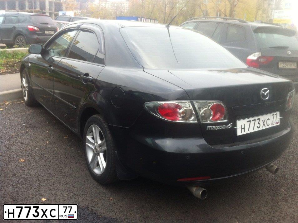 Фото автомобиля MAZDA 6, 2007 — госномер Е466УВ126. Цвет: ЧЕРНЫЙ