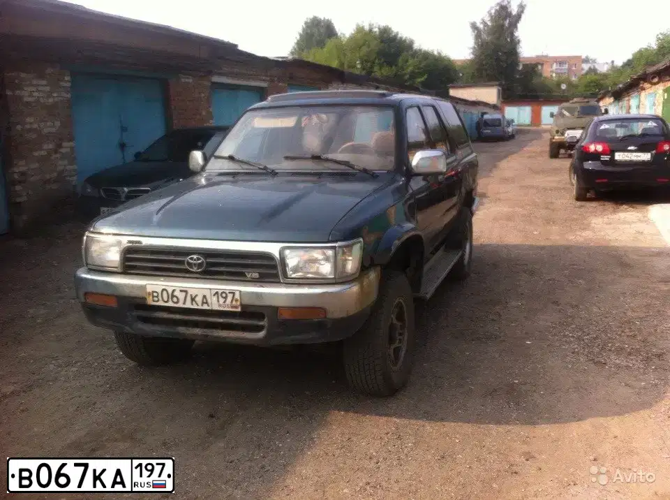 Фото автомобиля TOYOTA RUNNER, 1994 — госномер А961КТ797. Цвет: ЗЕЛЕНЫЙ ТЕМНЫЙ