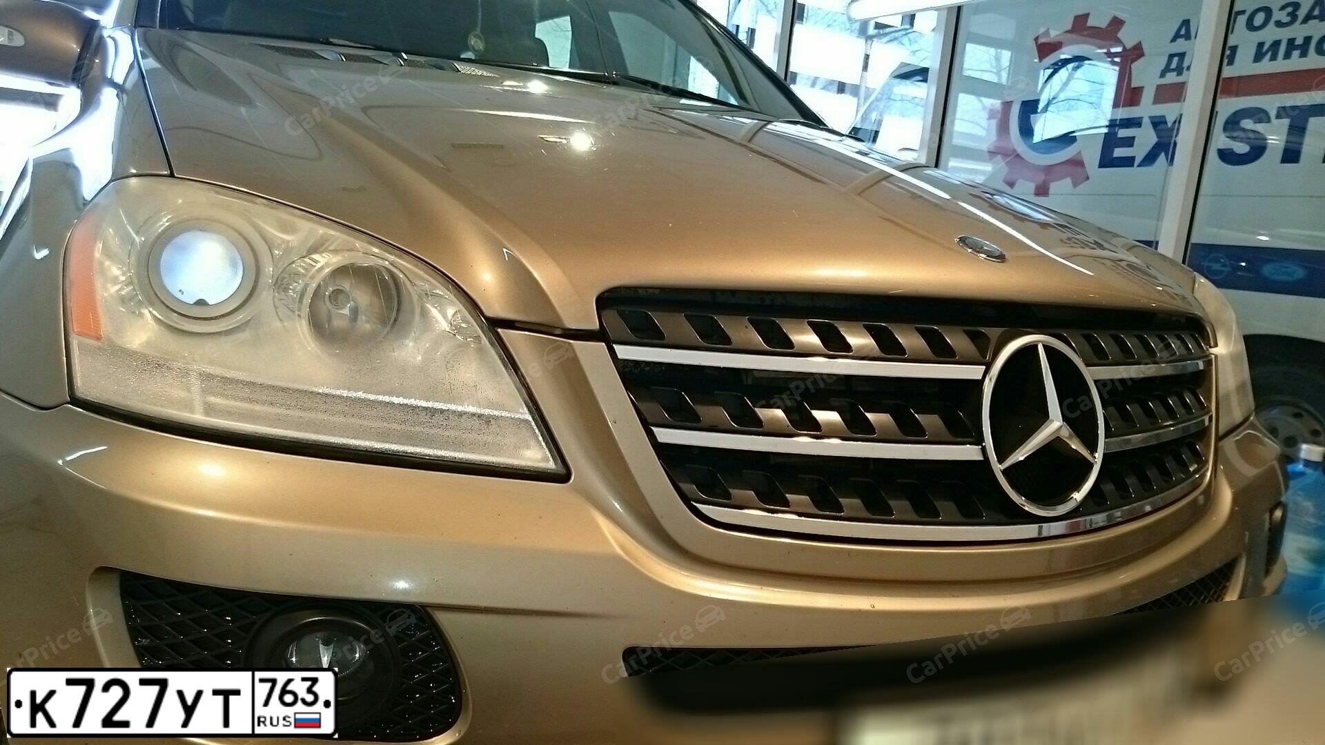 Фото автомобиля MERCEDES-BENZ ML320, 2008 — госномер Т584НМ73. Цвет: ЗОЛОТИСТЫЙ
