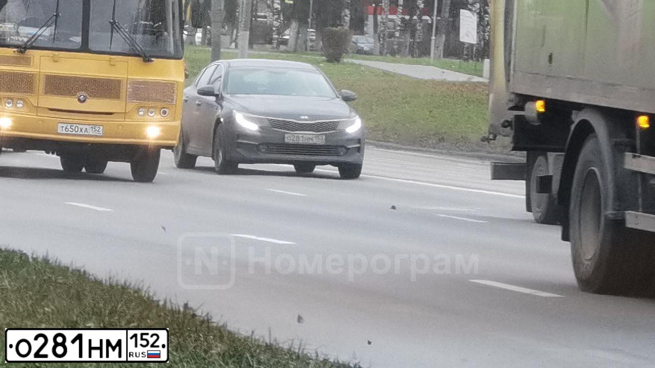 Фото автомобиля KIA MAGENTIS / OPTIMA, 2016 — госномер О281НМ152. Цвет: ЧЕРНЫЙ