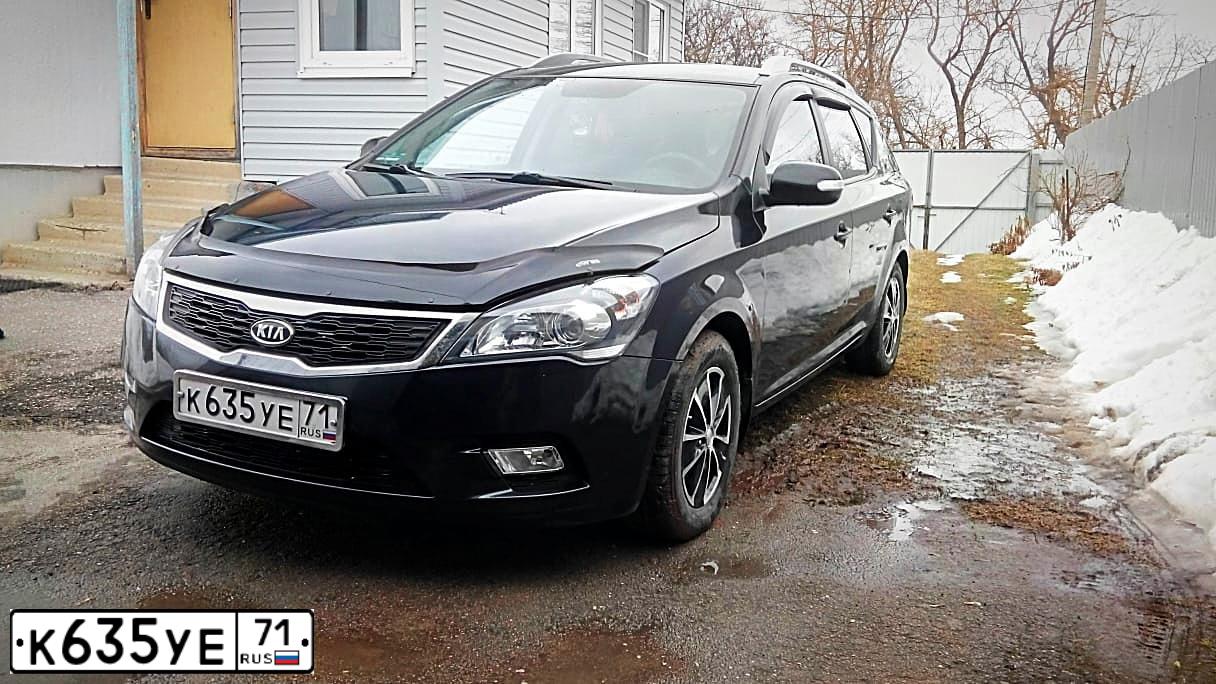 Фото автомобиля KIA CEE'D, 2010 — госномер К635УЕ71. Цвет: ЧЕРНЫЙ ПЕРЛАМУТР