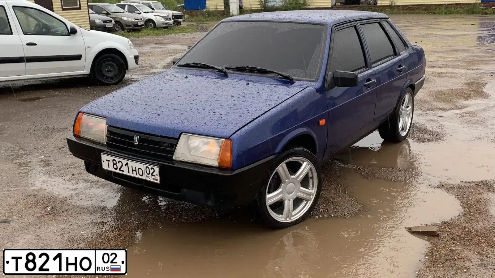 Фото автомобиля LADA 2109 SAMARA, 2004 — госномер К814КС702. Цвет: СЕРЕБРИСТЫЙ ЯРКО-СИНИЙ