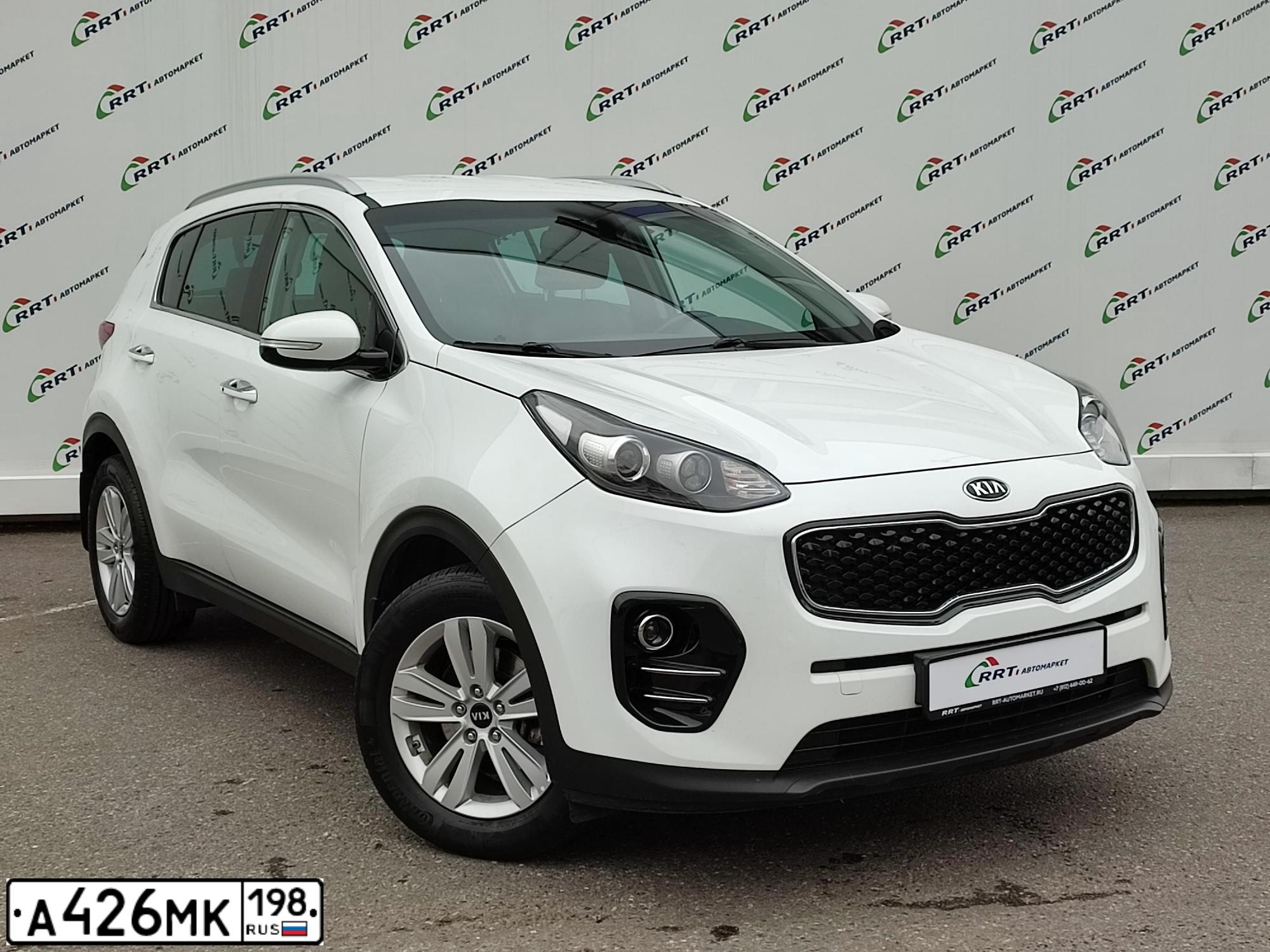 Фото автомобиля KIA SPORTAGE, 2018 — госномер Р199МС198. Цвет: Белый