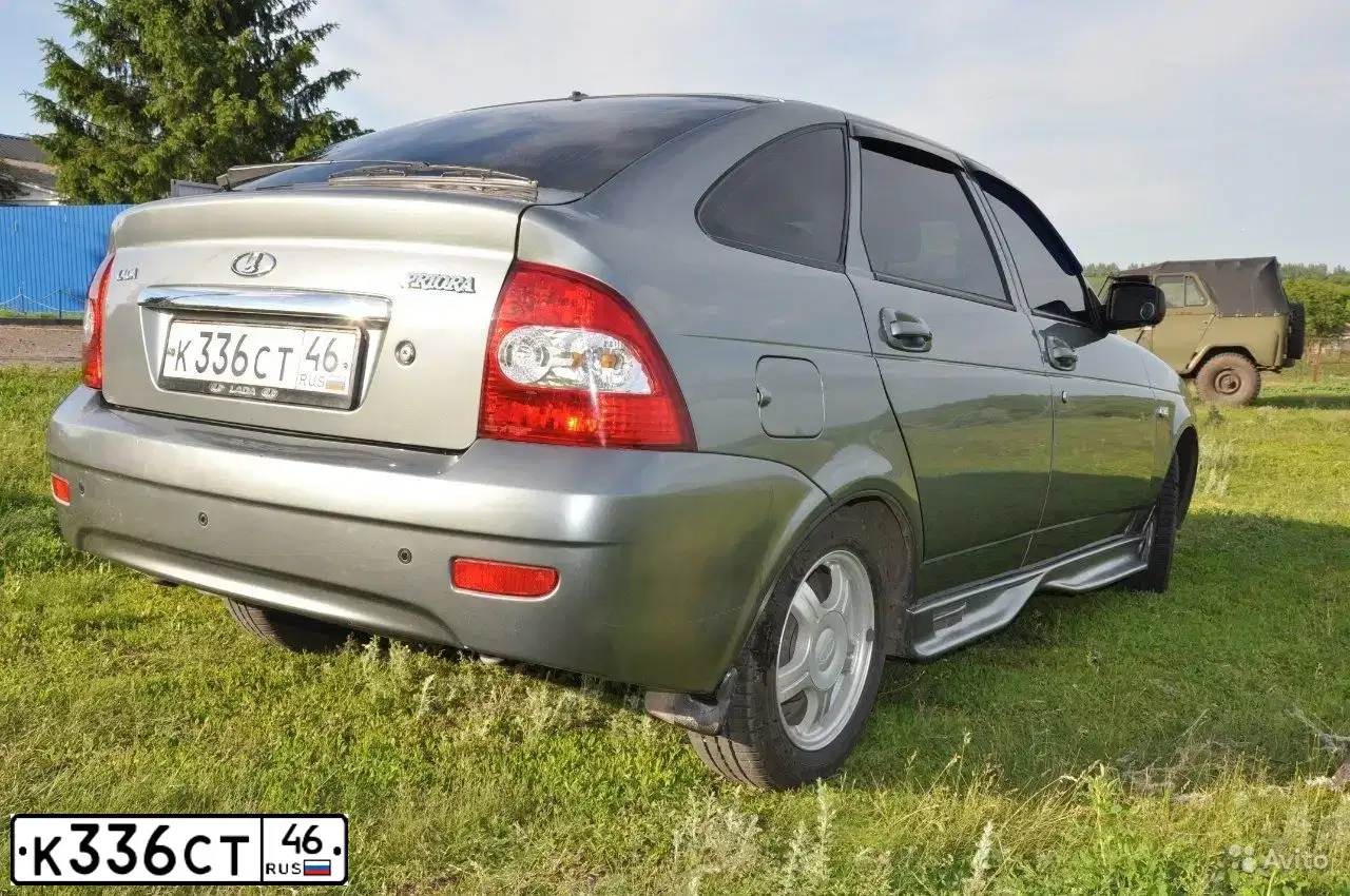 Фото автомобиля LADA 2172 PRIORA, 2009 — госномер К336СТ46. Цвет: СРЕДНИЙ СЕРО-ЗЕЛЕНЫЙ МЕТАЛЛ