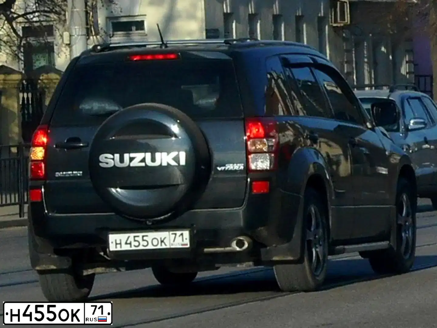 Фото автомобиля SUZUKI /GRAND/ VITARA, 2007 — госномер Н455ОК71. Цвет: ЧЕРНЫЙ