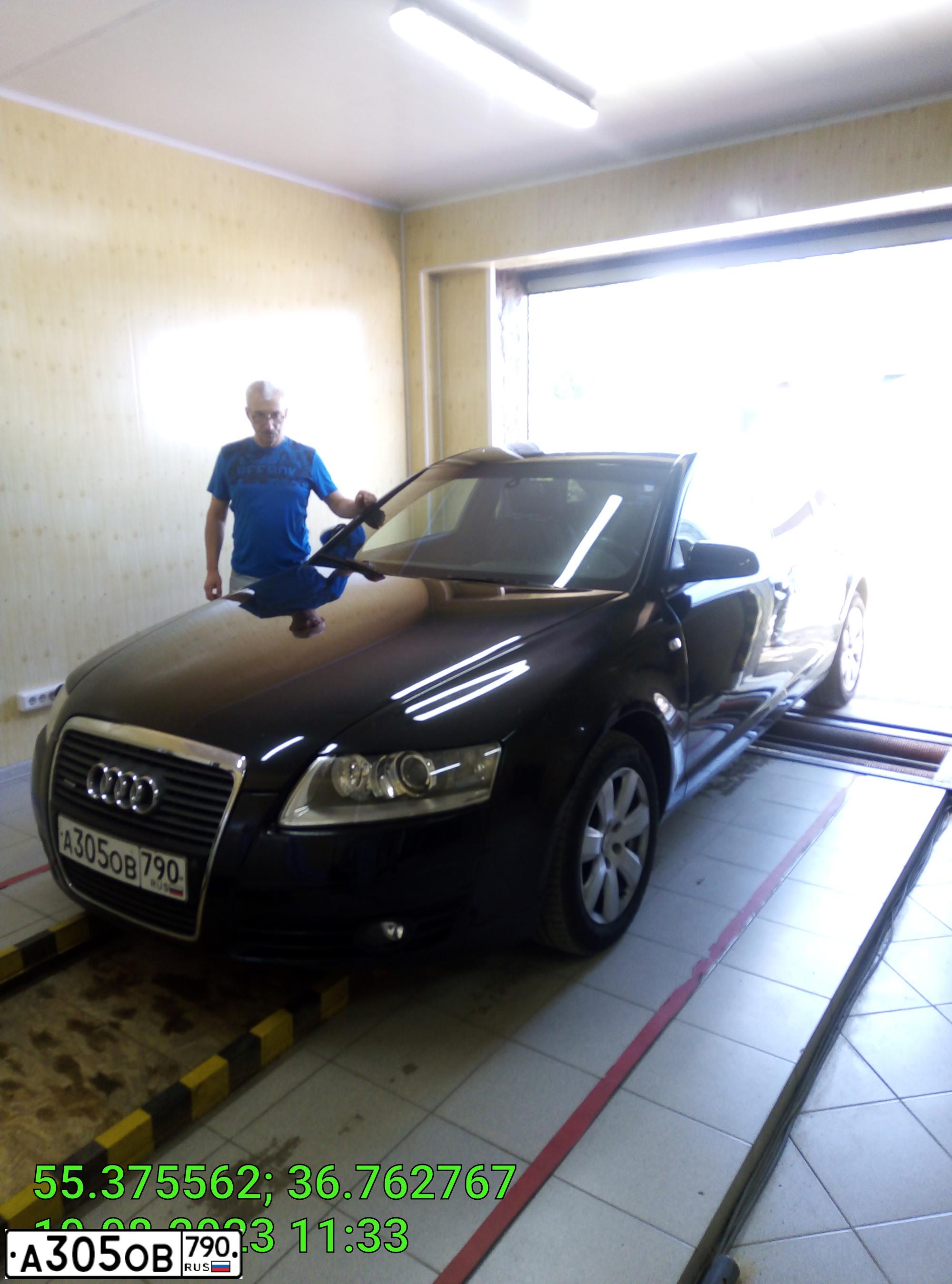 Фото автомобиля AUDI A6, 2006 — госномер А305ОВ790. Цвет: ЧЕРНЫЙ