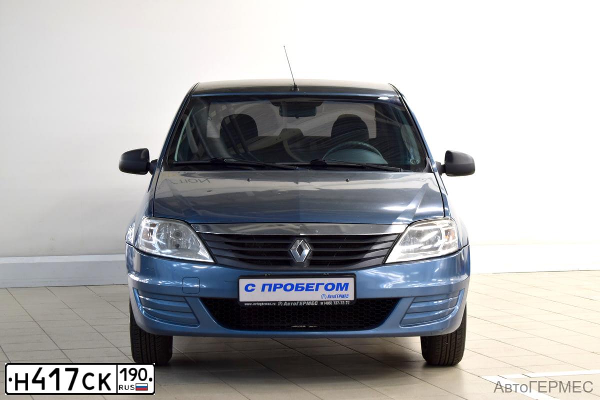 Фото автомобиля RENAULT LOGAN, 2012 — госномер Е109ВХ76. Цвет: синий