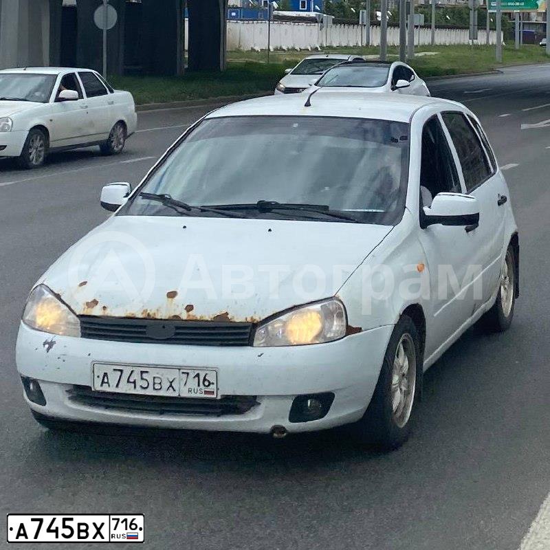 Фото автомобиля LADA 1119 KALINA, 2012 — госномер А745ВХ716. Цвет: Белый