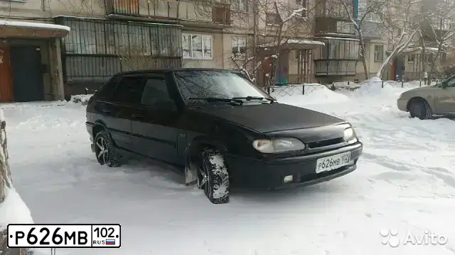 Фото автомобиля LADA 2114 SAMARA, 2008 — госномер К488ВО102. Цвет: Темно-зеленый