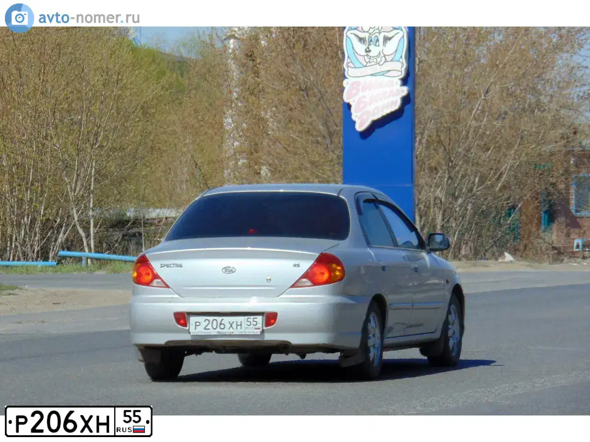 Фото автомобиля KIA SPECTRA, 2007 — госномер Х561АХ55. Цвет: СЕРЫЙ