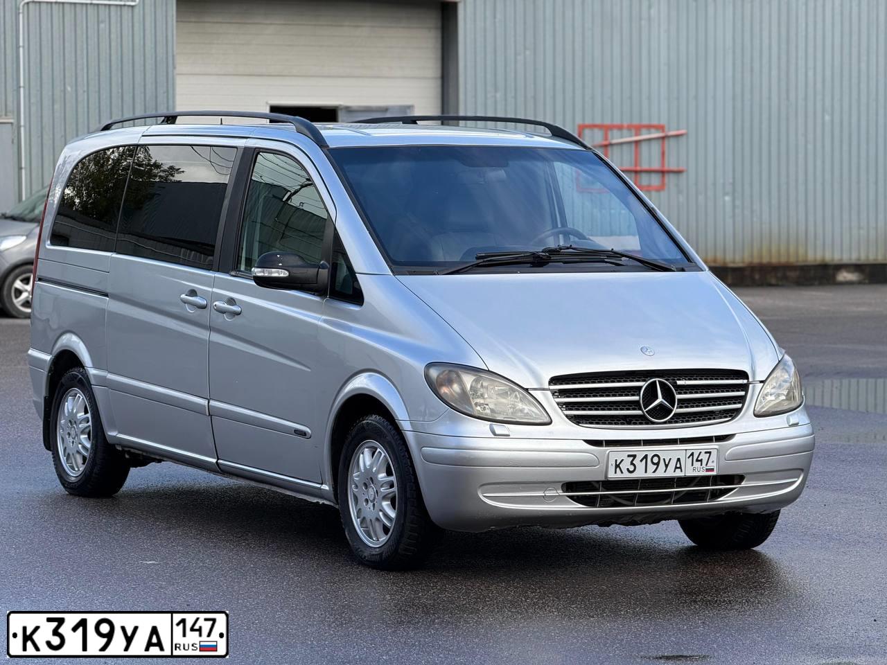 Фото автомобиля MERCEDES VIANO, 2003 — госномер К319УА147. Цвет: Серебристый