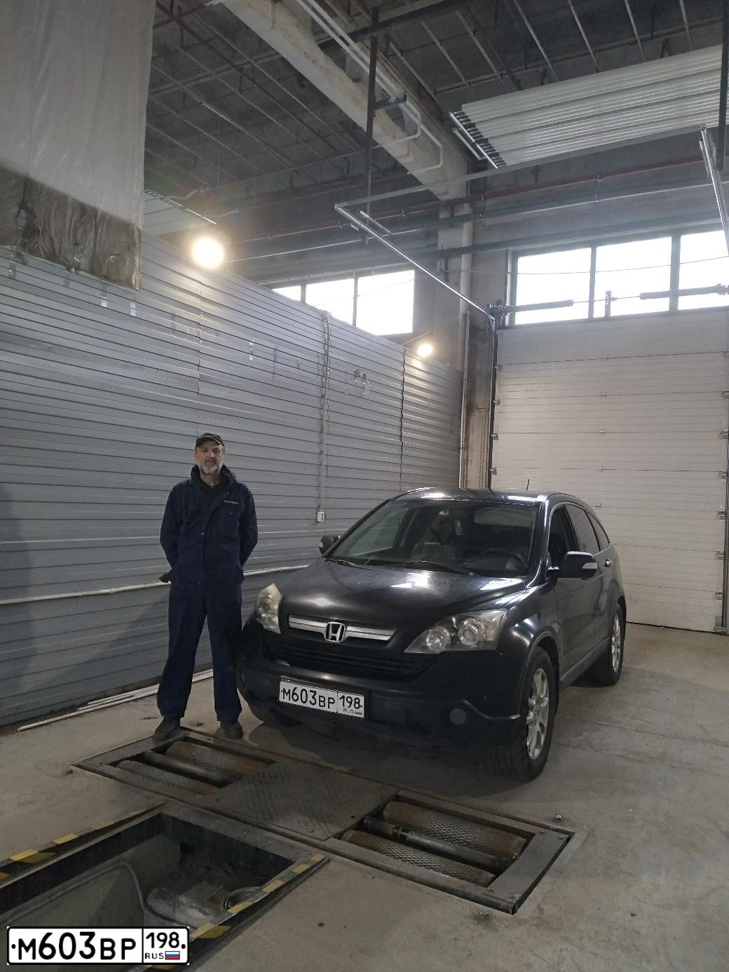 Фото автомобиля HONDA CR-V, 2007 — госномер Н101ММ98. Цвет: ЧЕРНЫЙ