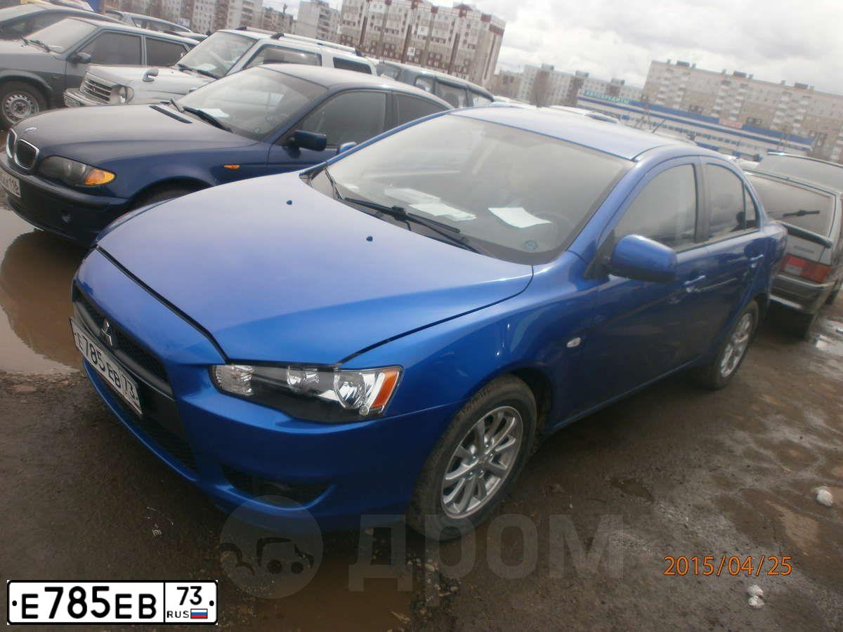 Фото автомобиля MITSUBISHI LANCER, 2010 — госномер Т484СВ73. Цвет: синий