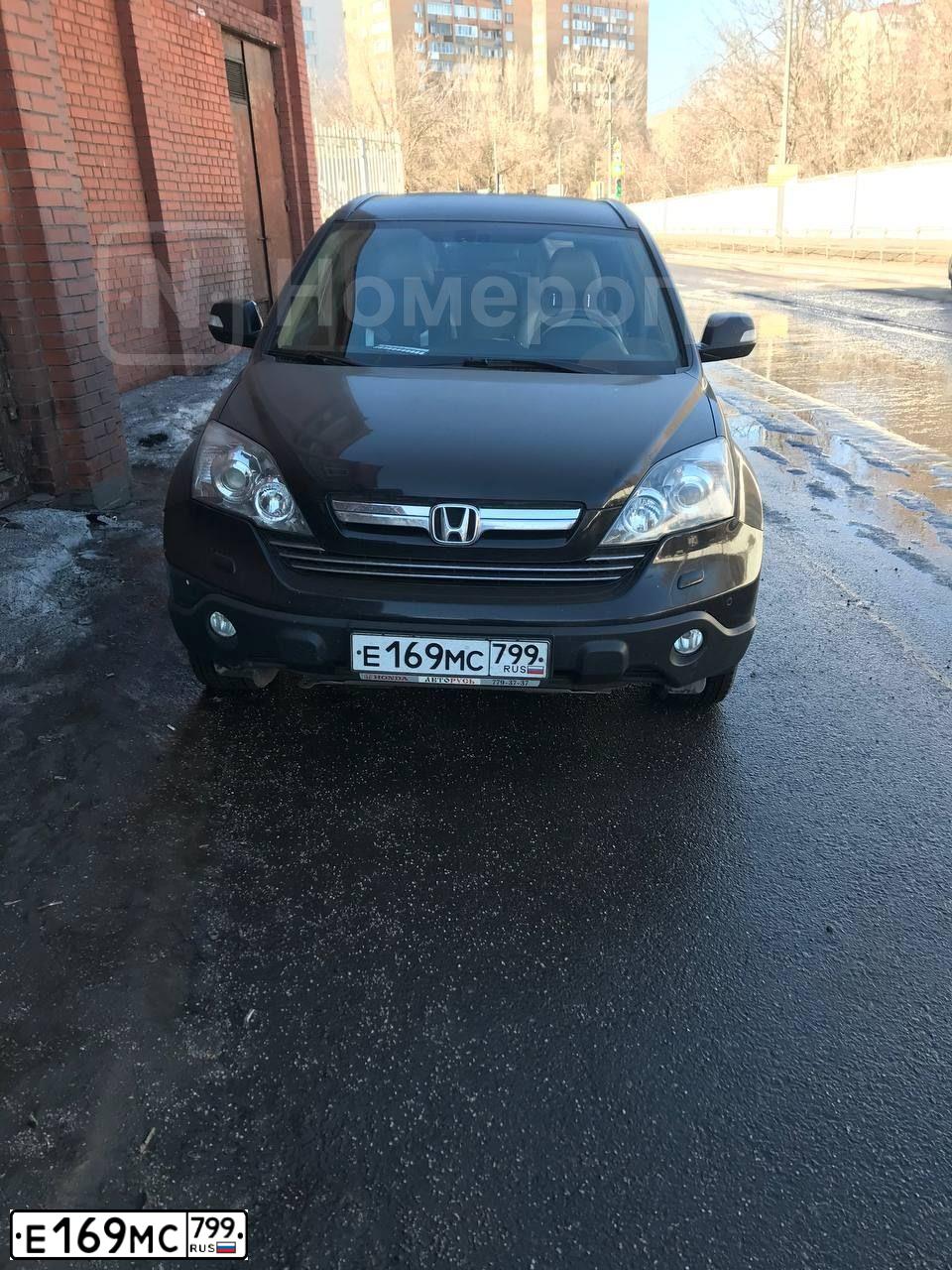 Фото автомобиля HONDA CR-V, 2008 — госномер Е169МС799. Цвет: ЧЕРНЫЙ